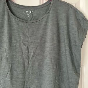 LOFT medium cap sleeve tee with peplum bottom